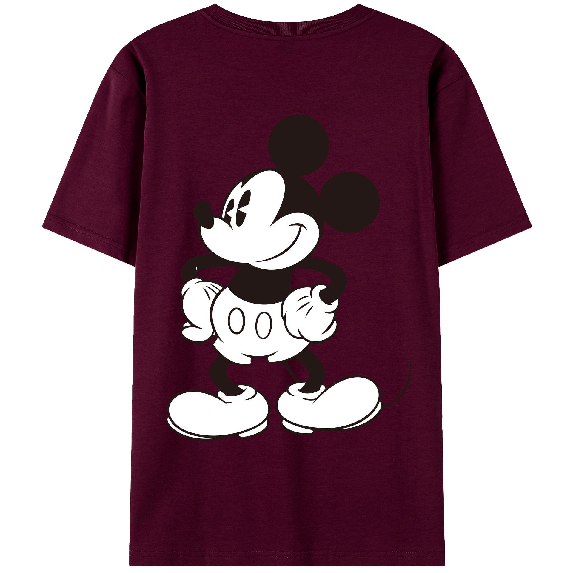 ミッキーマウス Mickey Mouse レディース半袖Tシャツ(バックプリント)
